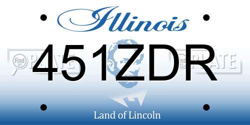 451ZDR Illinois License Plate