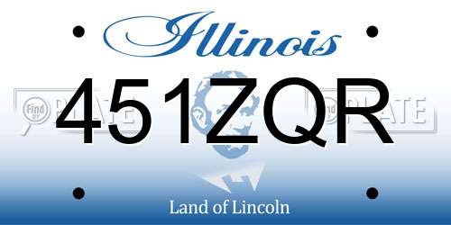 451ZQR Illinois License Plate