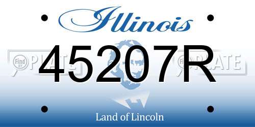 45207R Illinois License Plate