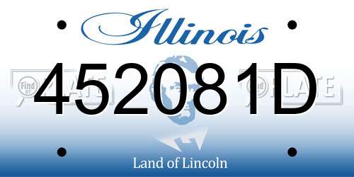 452081D Illinois License Plate