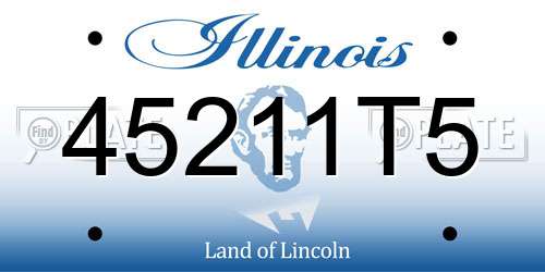 45211T5 Illinois License Plate