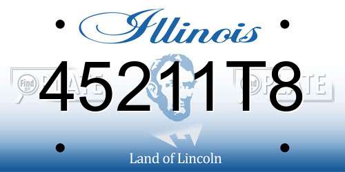 45211T8 Illinois License Plate