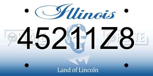 45211Z8 Illinois License Plate