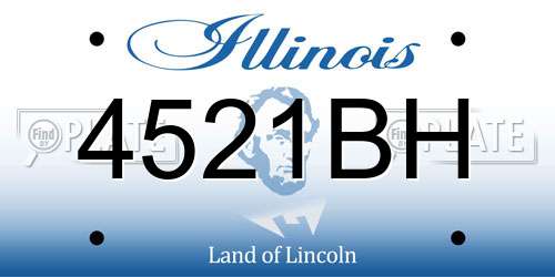 4521BH Illinois License Plate