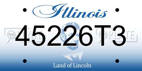 45226T3 Illinois License Plate