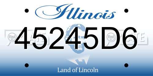 45245D6 Illinois License Plate