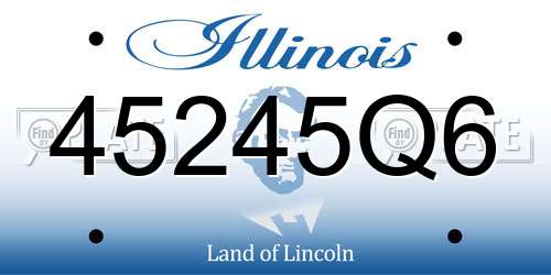 45245Q6 Illinois License Plate