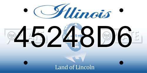 45248D6 Illinois License Plate