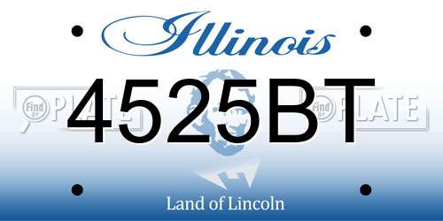 4525BT Illinois License Plate