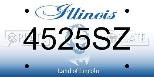 4525SZ Illinois License Plate