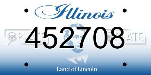 452708 Illinois License Plate