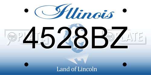 4528BZ Illinois License Plate
