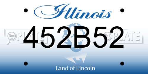 452B52 Illinois License Plate