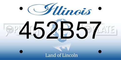 452B57 Illinois License Plate
