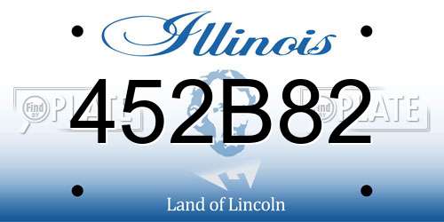 452B82 Illinois License Plate