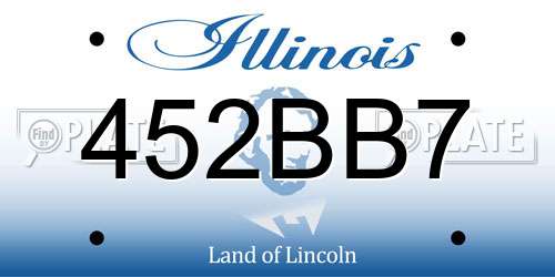 452BB7 Illinois License Plate