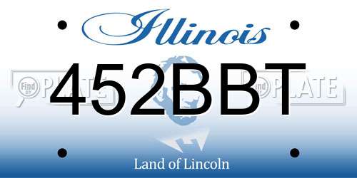 452BBT Illinois License Plate