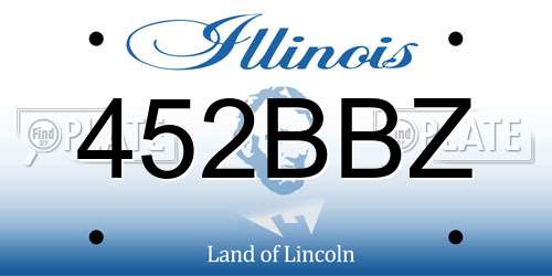 452BBZ Illinois License Plate