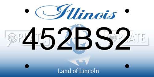 452BS2 Illinois License Plate