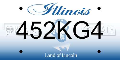 452KG4 Illinois License Plate