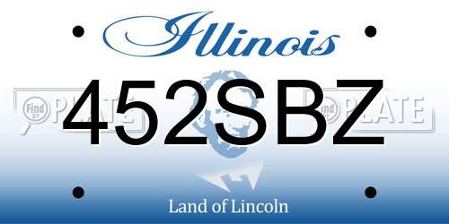 452SBZ Illinois License Plate