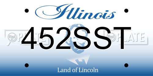 452SST Illinois License Plate