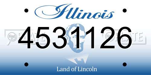 4531126 Illinois License Plate