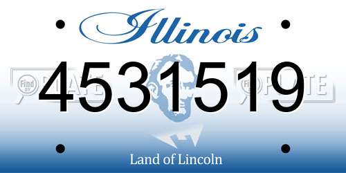 4531519 Illinois License Plate