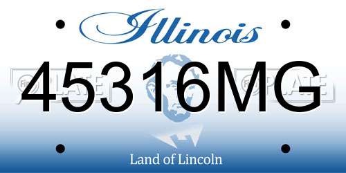 45316MG Illinois License Plate