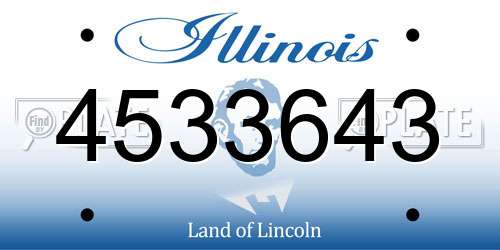 4533643 Illinois License Plate