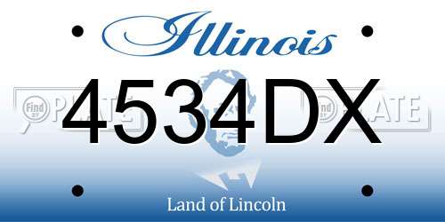 4534DX Illinois License Plate
