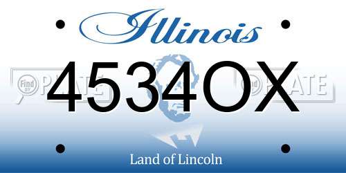 4534OX Illinois License Plate