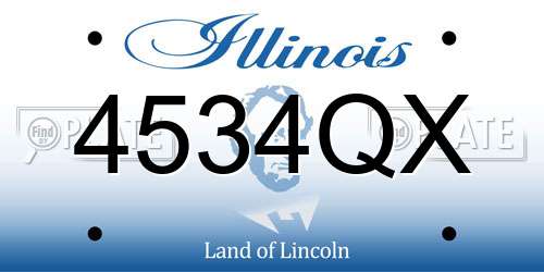 4534QX Illinois License Plate