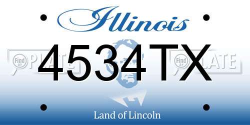 4534TX Illinois License Plate