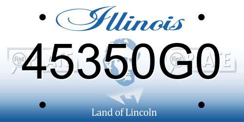 45350G0 Illinois License Plate