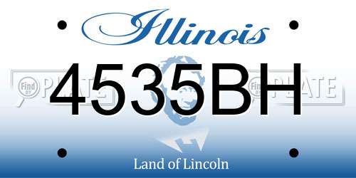 4535BH Illinois License Plate