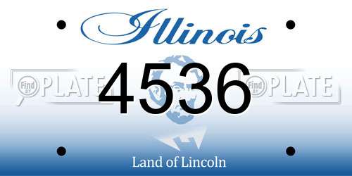 4536 Illinois License Plate