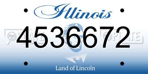 4536672 Illinois License Plate