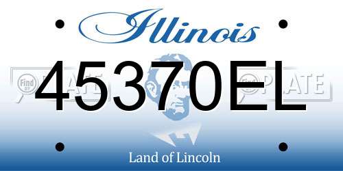 45370EL Illinois License Plate