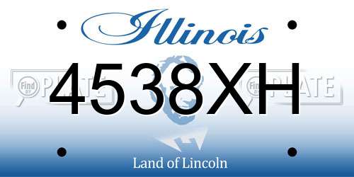 4538XH Illinois License Plate
