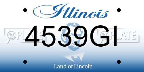 4539GI Illinois License Plate