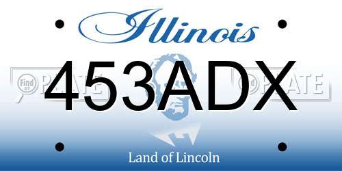 453ADX Illinois License Plate