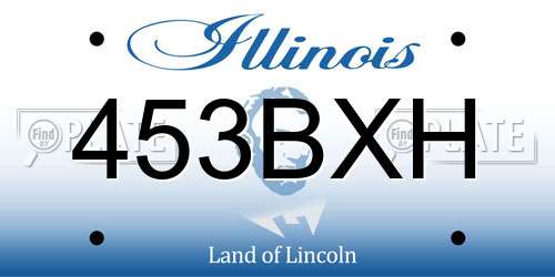 453BXH Illinois License Plate