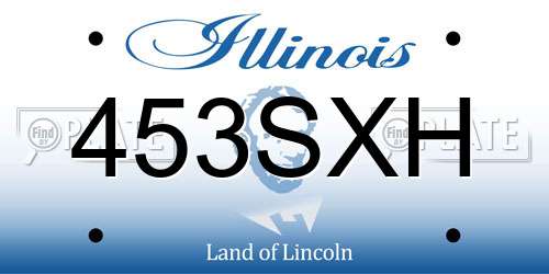 453SXH Illinois License Plate