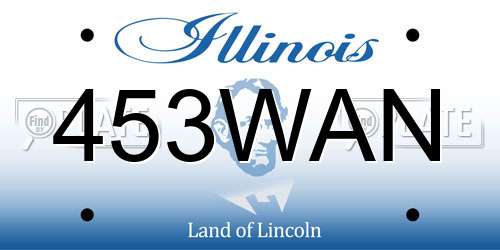 453WAN Illinois License Plate