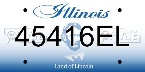45416EL Illinois License Plate