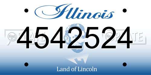4542524 Illinois License Plate