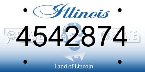 4542874 Illinois License Plate