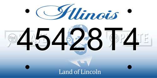 45428T4 Illinois License Plate