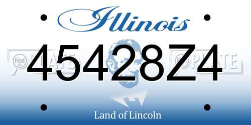 45428Z4 Illinois License Plate